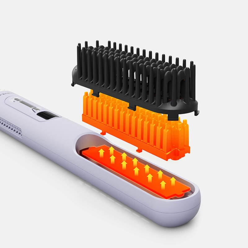 Lược điện tạo kiểu LocknLock 43W, răng nhiệt phủ sứ, công nghệ ion âm - Màu tím - ENA223PUP, , large image number null